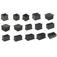 Pieds de chaise rectangulaires en feutre, pieds de table pour protéger les sols en bois dur, protection des pieds de meubles tubulaires