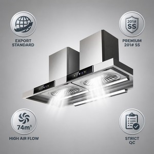 Commercial Dual Fan Kitchen Exhaust Hood with LED <b>Lights</b> for Restaurants Hotels Catering and Food Service Equipment Dealers - Product Image 6