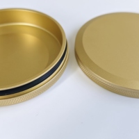MOQ 1 pièce, boîte de rangement en métal aluminium moleté pour pochettes de nicotine et pipes, avec logo personnalisé gravé