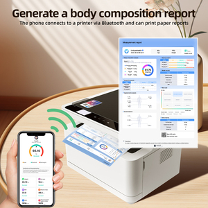 Balance électronique d'affichage haute <span class=keywords><strong>définition</strong></span> VA balance numérique Bluetooth IMC balance de poids 8 électrodes analyseur de composition balances de salle de bain - Product Image 5