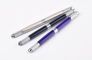 Double Ended Microblading Manual Pen Black Purple Silver PMU Blade Needle <b>Holder</b> for Semi Permanent <b>Makeup</b> - Product Image 2