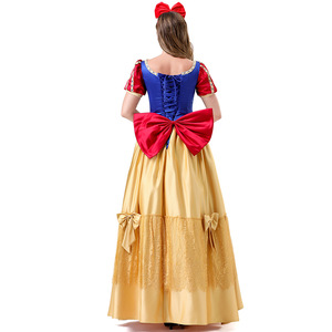 Disfraz de Blancanieves para adultos con diadema y lazo para fiesta de Halloween y actuaciones en escenario - Product Image 2