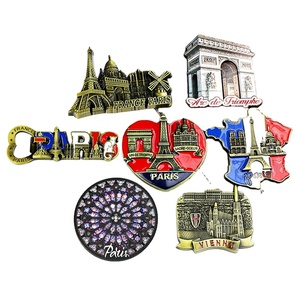 Autocollants pour réfrigérateur en métal représentant la cathédrale Notre-Dame de Paris, France, souvenirs touristiques, objets culturels et cadeaux, décorations de fenêtres - Product Image 1