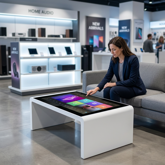 Custom Smart Touch Table Capacitive Multi Touch Display with Interactive Function for Education and Entertainment Applications