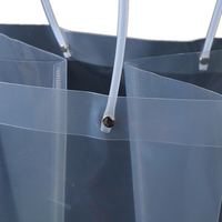 Sac cadeau en plastique personnalisé pour la vente au détail, sac à fleurs transparent en plastique, sac à main en PP écologique avec poignées