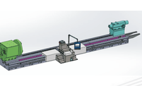 Tour CNC horizontal à broche unique ultra-robuste TH160, portée maximale de 1600 mm, charge utile de 25 000 kg