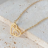 Collar con Colgante de Doble Pieza con Letra de Corazón en Acero Inoxidable, Regalos para el Día de San Valentín con Certificación CE