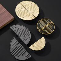 Tiradores de zinc para gabinetes, accesorios de mobiliario, tiradores simétricos para cómodas, herrajes arquitectónicos simétricos, barras de tracción.