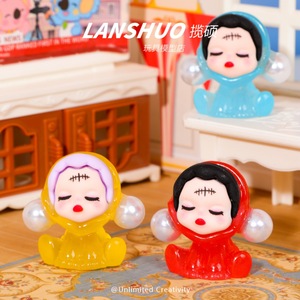 Lanshuo Figura en Miniatura de Resina 3D Sentada, Perla SP, Llavero, Accesorio para Funda de Teléfono, Para Niños, Juego de Imitación - Product Image 3