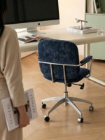 Chaises de bureau pivotantes de luxe dorées, réglables en hauteur, en tissu, modernes, pour la maison, le bureau, le travail sur ordinateur