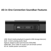 Barra de Sonido Inalámbrica de Alta Potencia con Bajos Profundos para Cine en Casa y Fiestas, Modo Dual 5.0, con Control Remoto