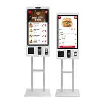 Kios Pembayaran Layar Sentuh 15,6 inci Tipe Lantai dengan Perangkat Terminal Pembaca NFC untuk Restoran, Toko, dan Layanan Makanan Cepat Saji