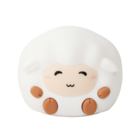 Lampe de chevet LED SMD 7 couleurs au design animalier mignon OEM, rechargeable, en silicone souple et sûr, veilleuse pour chambre d'enfant