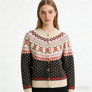 Suéter de Punto para Mujer - Cárdigan de Punto para Mujer - Suéter Fairisle para Otoño/Invierno - Product Image 1