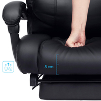 Chaise de bureau ergonomique de luxe noire avec repose-pieds et coussin lombaire, fauteuil inclinable pivotant, réglage de la hauteur du dossier, livraison gratuite