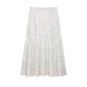 Completo coordinato due pezzi da <span class=keywords><strong>donna</strong></span> primavera 2026: camicetta a quadri con volant e gonna ricamata con fiocco, personalizzabile OEM/ODM da fabbrica di <span class=keywords><strong>abbigliamento</strong></span> cinese - Product Image 4