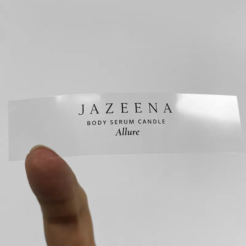 Customized Printing Clear Stickers Logo Label High PP Gold Printing Clear Stickers Logo Label Sticker Transparent Label Roll
