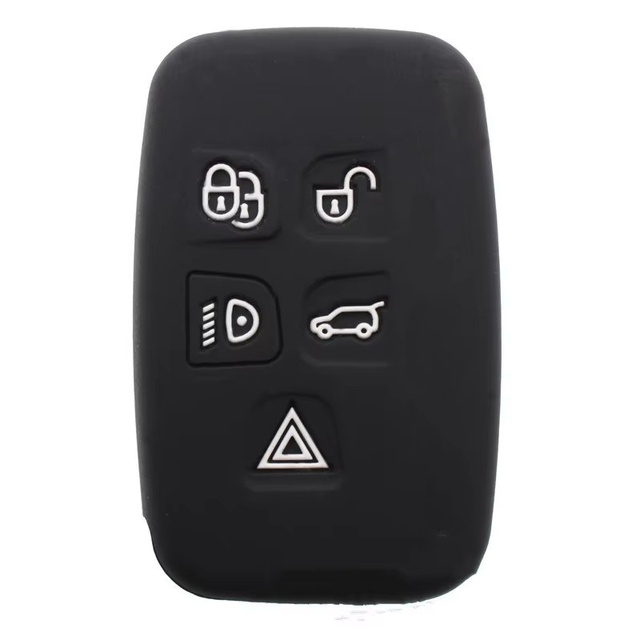 Soft Silicone Car Key Fob Cover Compatible with Land Rover 5-Button Smart Remote Protector