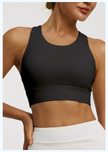 Sujetador deportivo transpirable con diseño ergonómico para mujer, con logo frontal, a prueba de golpes, de alta intensidad, para correr, fitness y yoga. - Product Image 5