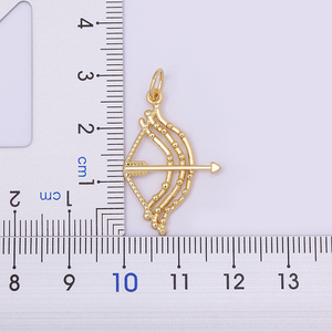 QIKU angelo cupido freccia arco ciondolo collana Color oro rame zircone cubico donna uomini gioielli di alta qualità <span class=keywords><strong>accessori</strong></span> personalizzati - Product Image 6