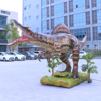 Spinosaurus mécanique réaliste animatronique pour parc public, parc d'aventure, exposition intérieure