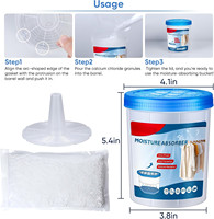 Déshumidificateur en seau de chlorure de calcium OEM/ODM personnalisé, anti-fuite, anti-moisissure, pour placard, vente en gros