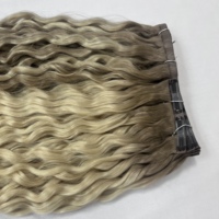 Extensions de cheveux Luxsea Body Wave, ondulations naturelles, clips sans couture, couleur ombrée, pointes épaisses, double trame, 22 pouces