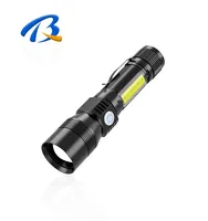 Wiederauf ladbare LED-Taschenlampen Mini-Taschenlampe wasserdichte Tasche UV kleine taktische Taschenlampe mit Magnet fuß