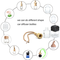 Muestra Gratuita de Botellas Difusoras de Vidrio Transparente de Lujo con Tapa de Rosca para Automóvil, 5ml 8ml 10ml, Ambientador para Auto