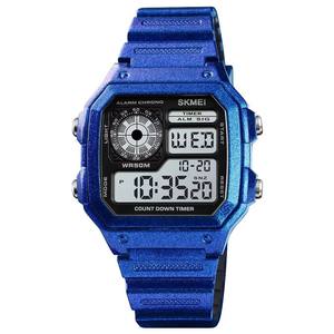 Reloj Skmei 1299, Cuadrado, LED, Resistente al Agua, Digital, para Hombre, Correa de PU, Cuenta Regresiva, Cronógrafo Deportivo - Product Image 5