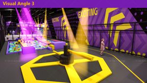 สวนสนุก FEC เกมเครื่องเล่นหมุนวน ปีนหน้าผา แทรมโพลีน ผนังปีนป่าย บ่อบอล สไลเดอร์ เป็นมิตรกับสิ่งแวดล้อม ขนาดสั่งทำได้ - Product Image 3