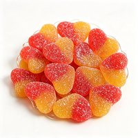Chinese fabrikant Halal fruit smaak hartvormige gummy snoepjes suikergecoate zachte jelly snoepjes groothandel OEM op maat gemaakt