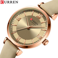 CURREN 9079 Mode Damenuhr Freizeit Eleganz Quarz Damenuhren Armbanduhren Charme Lederband Damenuhr