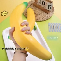 Jouet anti-stress géant en TPR en forme de banane, souple et compressible, pour un soulagement progressif du stress, adapté aux hommes et aux femmes
