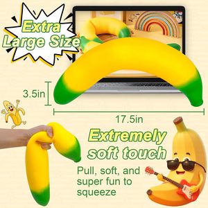 Banana Squishy Gigante Grande a Lenta Risalita, Giocattoli Antistress Morbidi per Alleviare Ansia e Stress, Sensoriali per Adulti, Adolescenti, Bambini e Autismo - Product Image 3