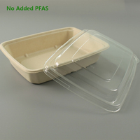 Pâte à papier biodégradable déjeuner conteneur canne à sucre bagasse récipient alimentaire vaisselle jetable