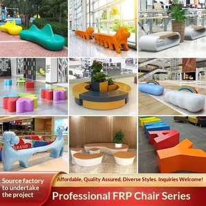 Fiberglass Creative Letter Stool Shopping Mall Outdoor Landscape Rest <b>Bench</b> <b>Leisure</b> Backrest Customized - Product Image 4