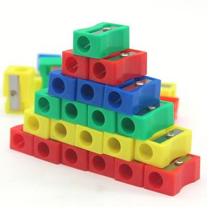 Taille-crayons rectangulaires en plastique X530 Chxn en gros, petits crayons carrés pour étudiants, fournitures scolaires - Product Image 1