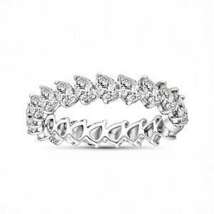 Classic Pear Cut 4.20 Carat Lab Grown Diamond Solitaire <b>Ring</b> with 925 Sterling Silver Titanium 10K <b>14K</b> 18K <b>Gold</b> Elegant Fine - Product Image 4