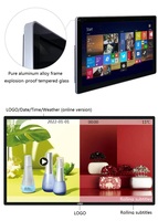 Écran LCD mural intérieur 10,1 pouces, signalisation numérique Android pour magasin de détail, verre trempé, WIFI, LAN, USB, HDM