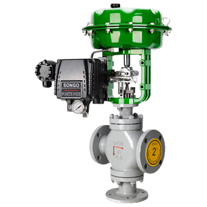 Válvula Reguladora Eléctrica de Acero Fundido AC220V, Válvula de Control de Vapor Eléctrica, Válvula Moduladora de 3 Vías con Brida Eléctrica - Product Image 3