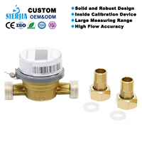 Compteur d'eau intelligent LoraWan avec jet unique, cadran sec D15 en laiton, personnalisable, prise en charge OEM, classe IP68, compteur d'eau électronique