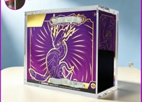 Boîte de présentation moderne pliable en acrylique transparent décoratif ETB avec protection UV, boîte de rangement magnétique personnalisée pour collection