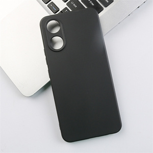 Funda Protectora de TPU Suave Totalmente Mate para <span class=keywords><strong>VIVO</strong></span> Y02S 4G, Funda Trasera de Cuero de Silicona Negra de Buena Calidad para Teléfono <span class=keywords><strong>Celular</strong></span> - Product Image 1
