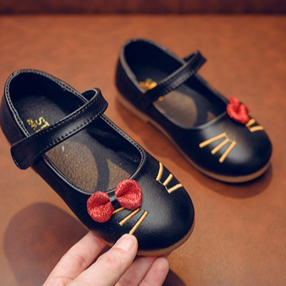 Детские летние туфли, мягкая подошва, мультяшный рисунок, симпатичная принцесса, кошка, босоножки из искусственной кожи для маленьких девочек, корейский стиль