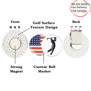 Marqueur de balle de golf avec alignement Unique Gold Box Logo Gravure Placage Noir Snapback Blip Nouveauté Tag Edge South Blanks Caps Ho - Product Image 4