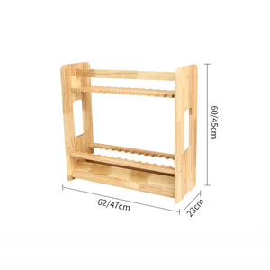 Nouveau <span class=keywords><strong>support</strong></span> de canne à pêche en bambou, type debout, <span class=keywords><strong>double</strong></span> niveau, moderne, organisateur d'équipement de pêche, <span class=keywords><strong>support</strong></span> de canne à pêche pour intérieur et extérieur - Product Image 5