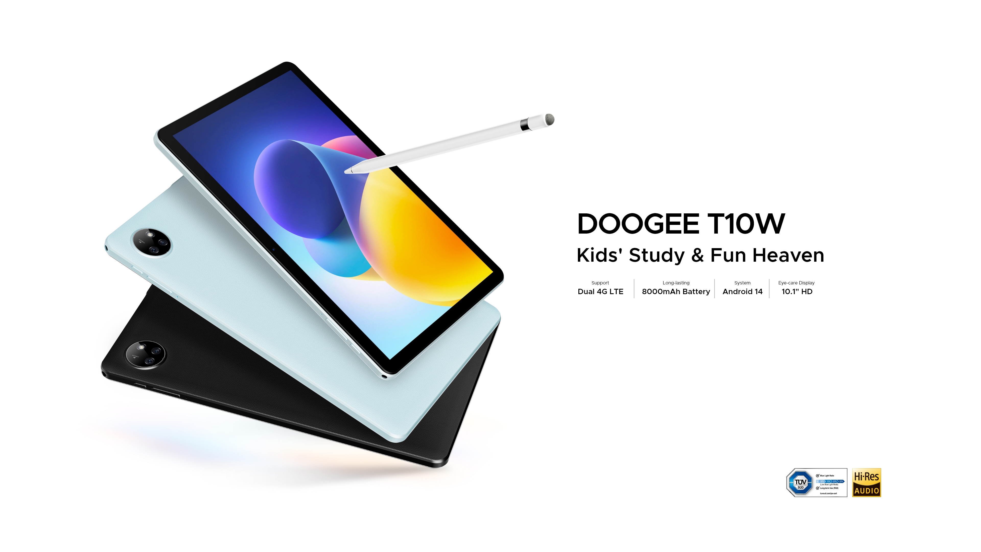 DOOGEE T10w Tablet PC - 10.1 Inch, 9GB+128GB, Dual SIM 4G