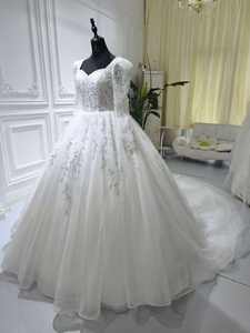 Robe de mariée de luxe S1362N, nouvelle version, style princesse, longue traîne, manches longues, perles lourdes, haute qualité, style féerique - Product Image 4