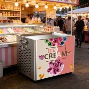 Máquina para Hacer Helados Fritos, Máquina Automática de Prensa Manual para Helados Enrollados - Product Image 4